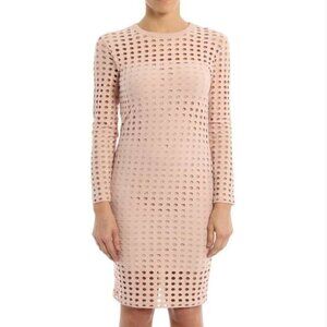 T By Alexander Wang Revolve Women's Blush Pink‎ Large Cut Out Jersey Dress